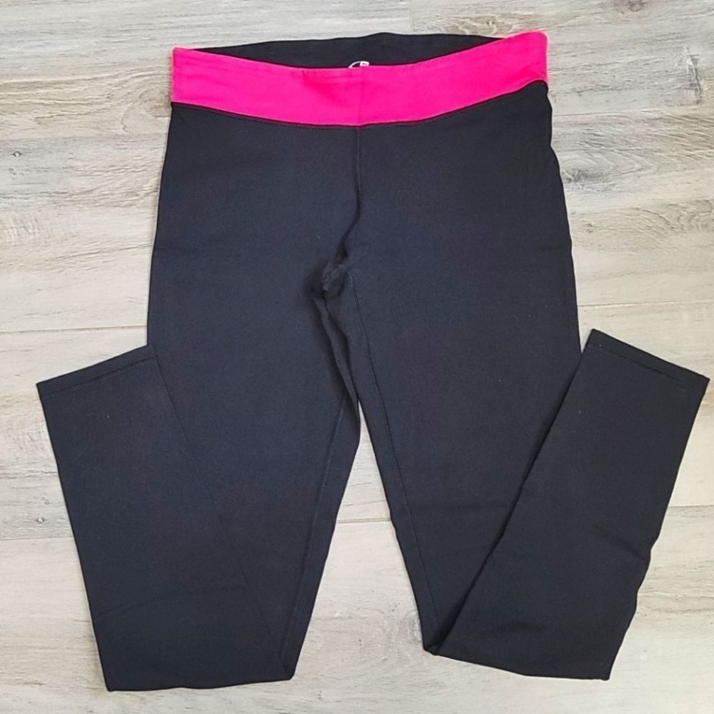 Champion Yoga Leggings w/ Pink Waistband